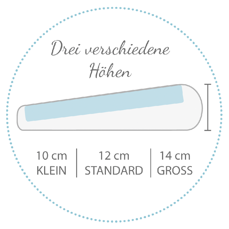 Nackenstützkissen PEARLFUSION 72cm Breit 10cm Hoch weiß