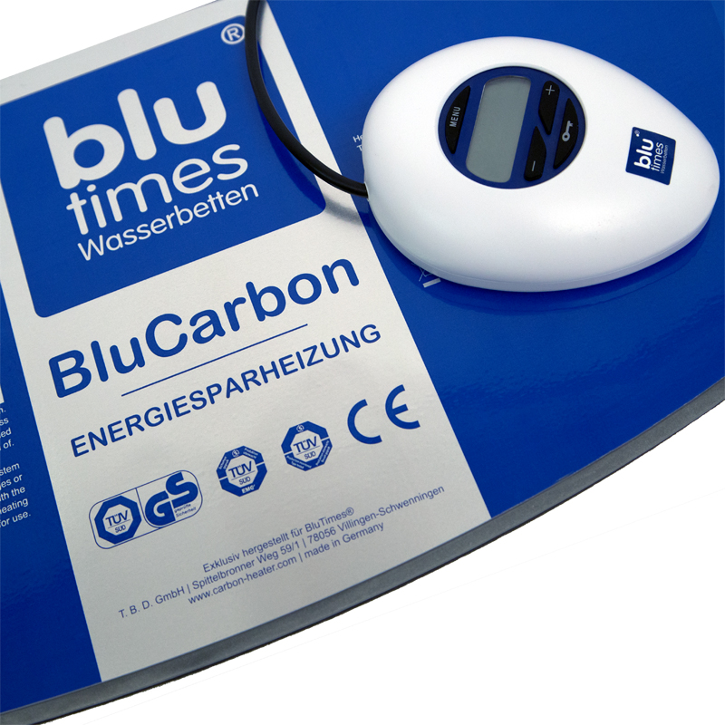 BluCarbon Wasserbett Heizung mit digitaler Steuerung 200 Watt