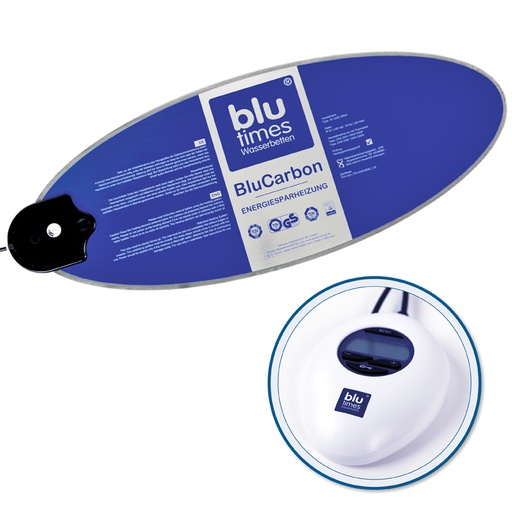 [GOLD08406] BluCarbon Wasserbett Heizung mit digitaler Steuerung 200 Watt